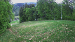 Prostřední část sjezdovky a snowpark