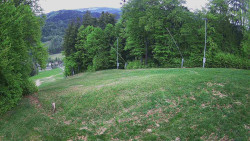 Prostřední část sjezdovky a snowpark