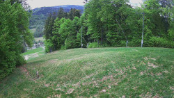 Prostřední část sjezdovky a snowpark