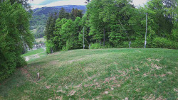 Prostřední část sjezdovky a snowpark