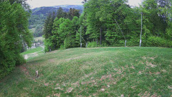 Prostřední část sjezdovky a snowpark