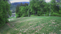 Prostřední část sjezdovky a snowpark