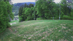 Prostřední část sjezdovky a snowpark