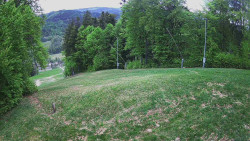 Prostřední část sjezdovky a snowpark