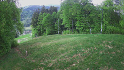 Prostřední část sjezdovky a snowpark