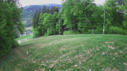 Prostřední část sjezdovky a snowpark