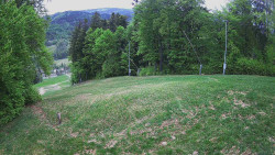 Prostřední část sjezdovky a snowpark