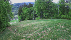 Prostřední část sjezdovky a snowpark