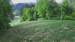 Prostřední část sjezdovky a snowpark