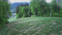 Prostřední část sjezdovky a snowpark
