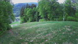 Prostřední část sjezdovky a snowpark