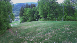 Prostřední část sjezdovky a snowpark