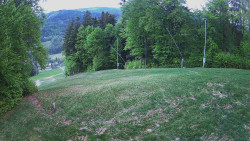 Prostřední část sjezdovky a snowpark