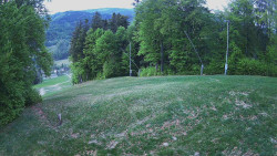 Prostřední část sjezdovky a snowpark