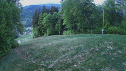 Prostřední část sjezdovky a snowpark