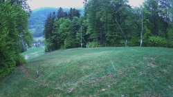 Prostřední část sjezdovky a snowpark
