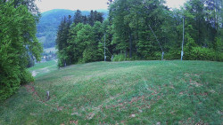 Prostřední část sjezdovky a snowpark