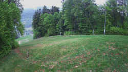 Prostřední část sjezdovky a snowpark