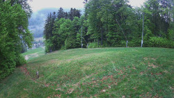 Prostřední část sjezdovky a snowpark