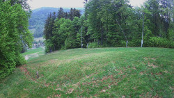 Prostřední část sjezdovky a snowpark