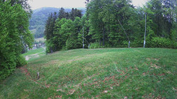 Prostřední část sjezdovky a snowpark