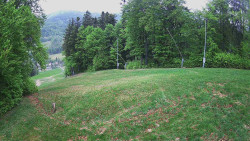 Prostřední část sjezdovky a snowpark