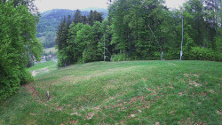 Prostřední část sjezdovky a snowpark