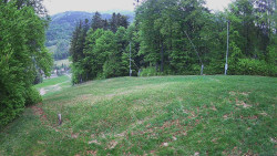 Prostřední část sjezdovky a snowpark