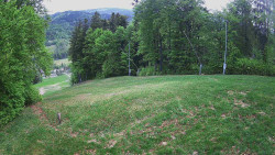 Prostřední část sjezdovky a snowpark