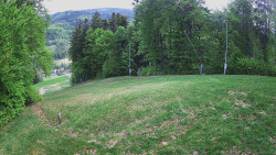 Prostřední část sjezdovky a snowpark