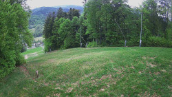 Prostřední část sjezdovky a snowpark
