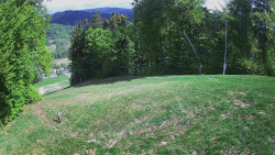 Prostřední část sjezdovky a snowpark