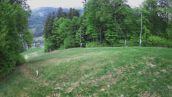 Prostřední část sjezdovky a snowpark