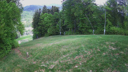 Prostřední část sjezdovky a snowpark