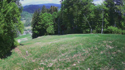 Prostřední část sjezdovky a snowpark