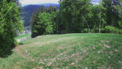 Prostřední část sjezdovky a snowpark