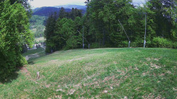 Prostřední část sjezdovky a snowpark