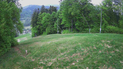 Prostřední část sjezdovky a snowpark