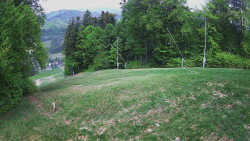 Prostřední část sjezdovky a snowpark