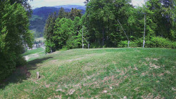 Prostřední část sjezdovky a snowpark