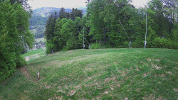 Prostřední část sjezdovky a snowpark
