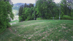 Prostřední část sjezdovky a snowpark