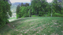 Prostřední část sjezdovky a snowpark