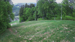 Prostřední část sjezdovky a snowpark