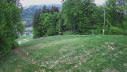Prostřední část sjezdovky a snowpark