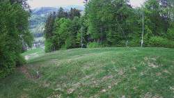 Prostřední část sjezdovky a snowpark