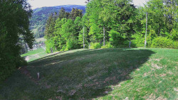 Prostřední část sjezdovky a snowpark