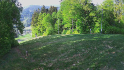 Prostřední část sjezdovky a snowpark