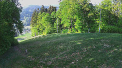Prostřední část sjezdovky a snowpark