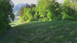 Prostřední část sjezdovky a snowpark